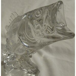 Lead Crystal Large Big Mouth Bass Fish Wonders of the Wild Fisherman Princess